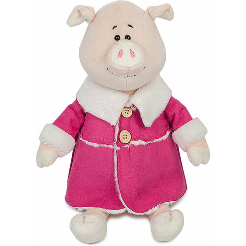 Мягкая игрушка Maxitoys Свинка Глаша в дубленке, 32 см