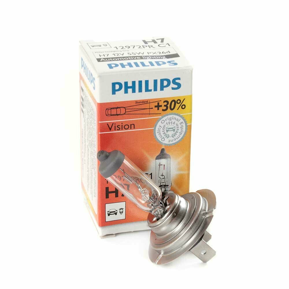 Лампа галогенная PHILIPS VISION PREMIUM 12V H7 55W 12972PRC1