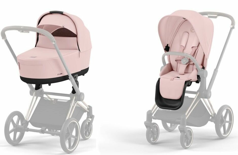 Cybex Priam IV Коляска 2 в 1, шасси IV Rose Gold /Peach Pink