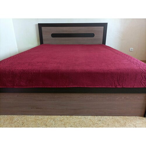 Простынь-Покрывало махра 100 хлопок Summer life 180х212 Бордовый 18-1449 4920₽