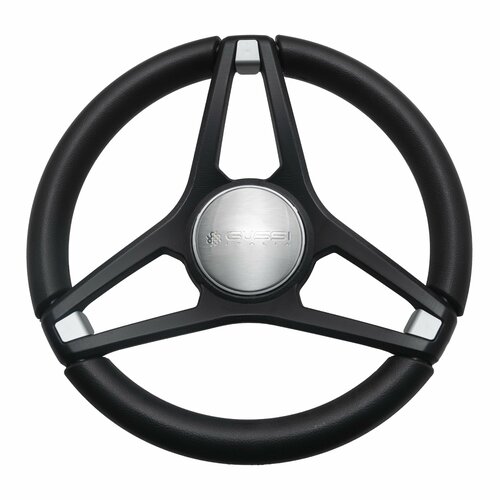 фото Рулевое колесо для катера/лодки molino 350 мм, матовый хром, gussi, италия нет бренда