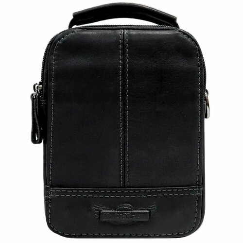 Сумка планшет Ruff Ryder, фактура гладкая, черный