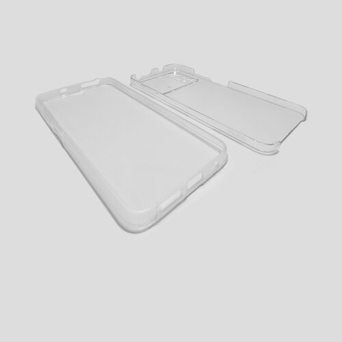 Защитный чехол из двух частей с защитой камеры и экрана для Poco M4 Pro бесцветный, прозрачный