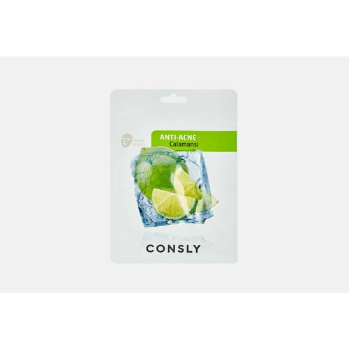 Противовоспалительная тканевая маска с экстрактом каламанси CONSLY Calamansi Anti-Acne Mask Pack