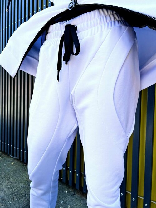 Брюки джоггеры  Valiosa брюки дизайнерские Valiosa, размер L-XL, белый