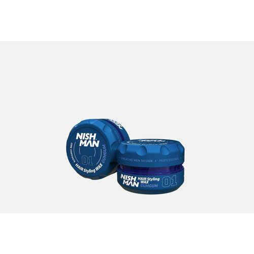 Воск на водной основе для волос, жевательная резинка NISHMAN aqua hair styling wax 01 gumgum