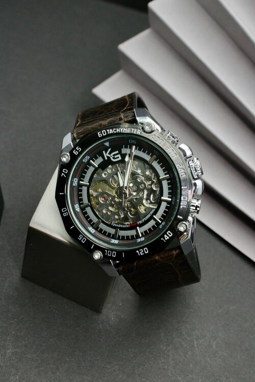 Наручные часы Katy Geht KGM_KNBr, коричневый, серебряный