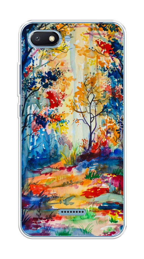 Силиконовый чехол "Нарисованный лес" на Xiaomi Redmi 6A / Сяоми Редми 6А