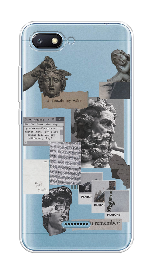 Силиконовый чехол "Коллаж греческие скульптуры" на Xiaomi Redmi 6A / Сяоми Редми 6А