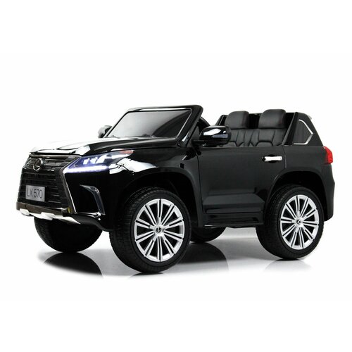 rivertoys детский электромобиль b333bb синий Rivertoys Детский электромобиль Lexus LX570 (Y555YY) черный глянец