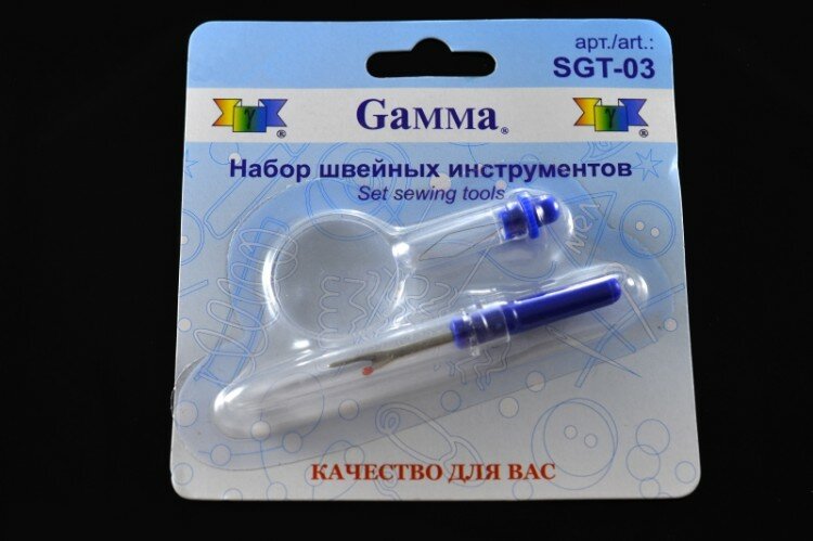Вспарыватель + мини-лупа + нитковдеватель, цвет синий, 1008-043, 1шт
