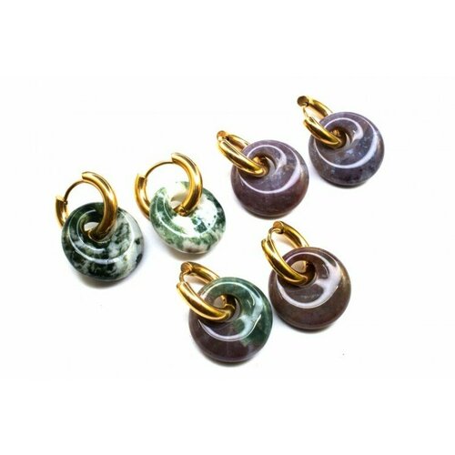 Серьги агат золото 1293₽