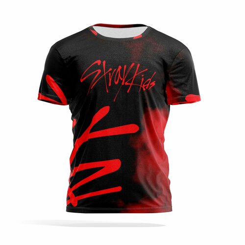 фото Футболка panin brand, размер 5xl, бордовый, черный