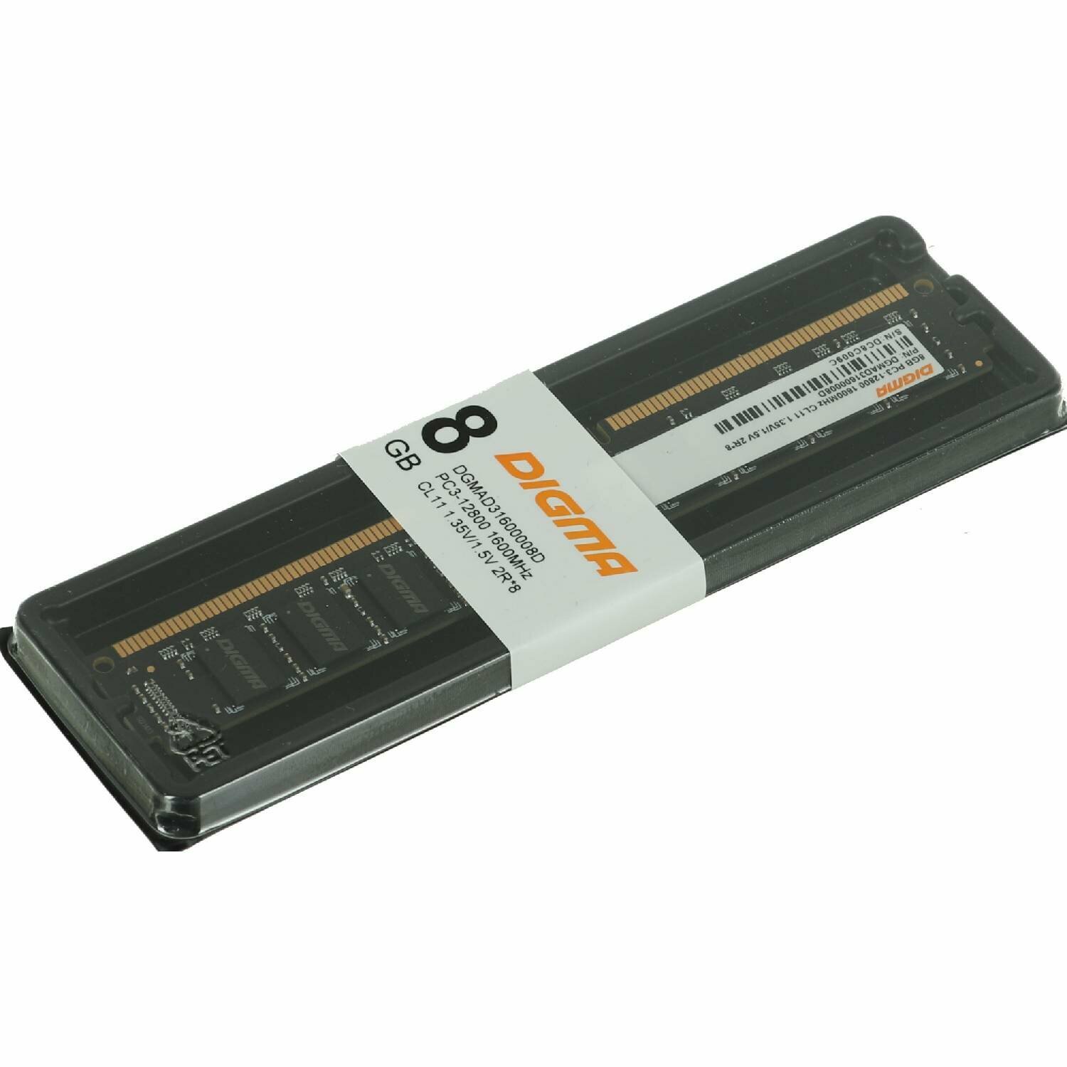 Оперативная память Digma DDR3 - 8Gb, 1600 МГц, DIMM, CL11 (dgmad31600008d) - фото №8