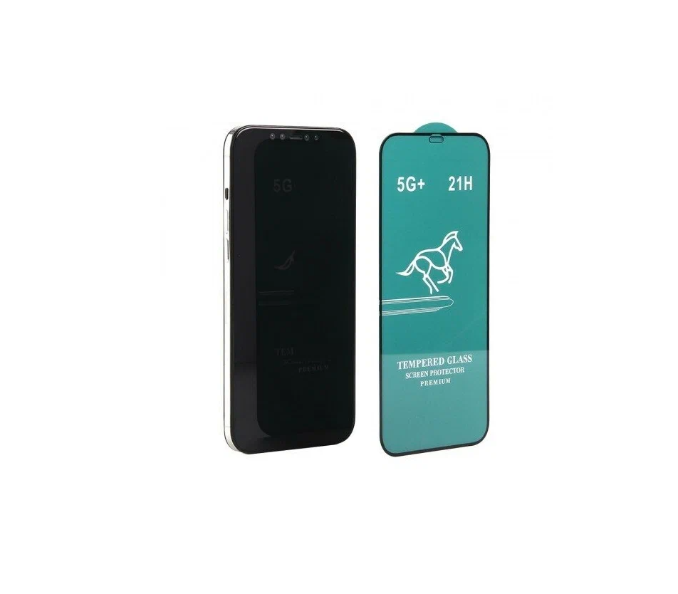 Защитное противоударное стекло Swift Horse для iPhone 12 Pro Max на полный экран арт.012016 (Черный)