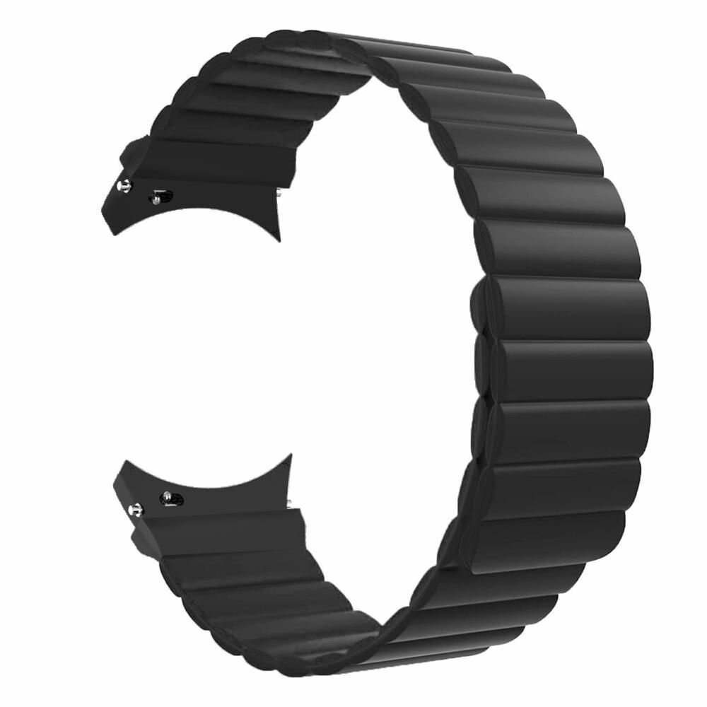 Ремешок силиконовый магнитный для Samsung Galaxy Watch 4 /5 / 5 pro/ 6 , черный