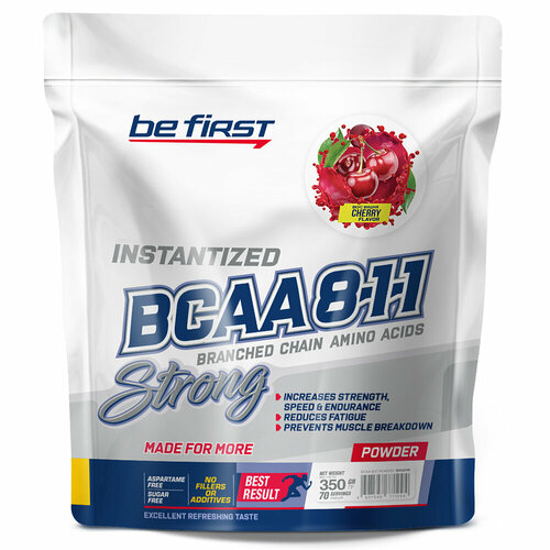 Be First BCAA 8:1:1 Instantized powder (БЦАА быстрорастворимые) 350 гр (Be First) аминокислота be first bcaa 8 1 1 instantized powder цитрусовый микс 250 гр