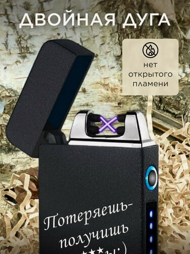 Изображение товара Зажигалка электронная с лазерной гравировкой в подарочной упаковке.14