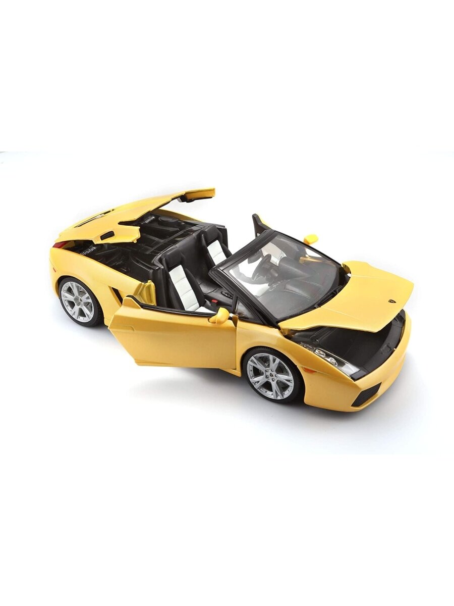 Bburago Коллекционная машинка 1:18 Lamborghini Gallardo Spyder, 18-12016, желтая - фото №15