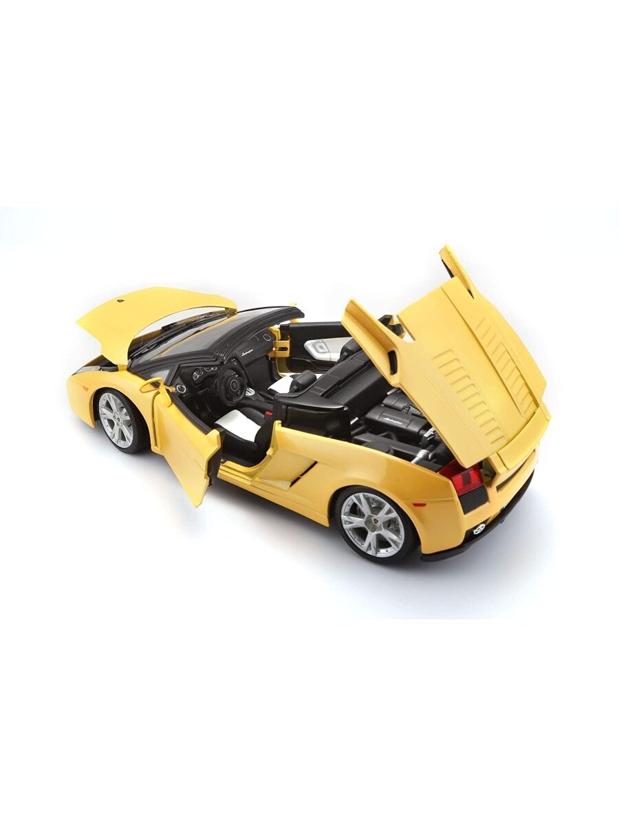 Bburago Коллекционная машинка 1:18 Lamborghini Gallardo Spyder, 18-12016, желтая - фото №16