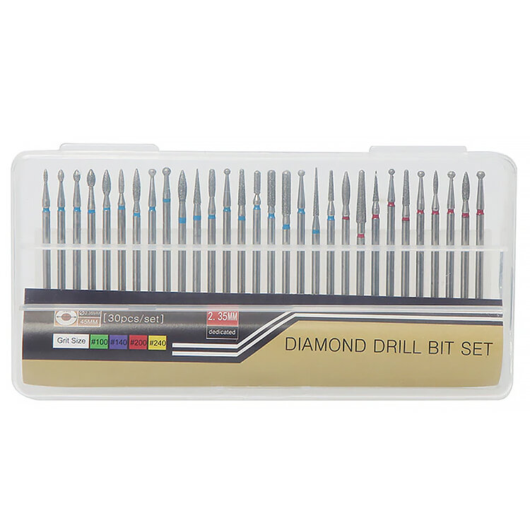 Набор алмазных фрез для маникюра Diamond Drill Bit Set, 30 шт.