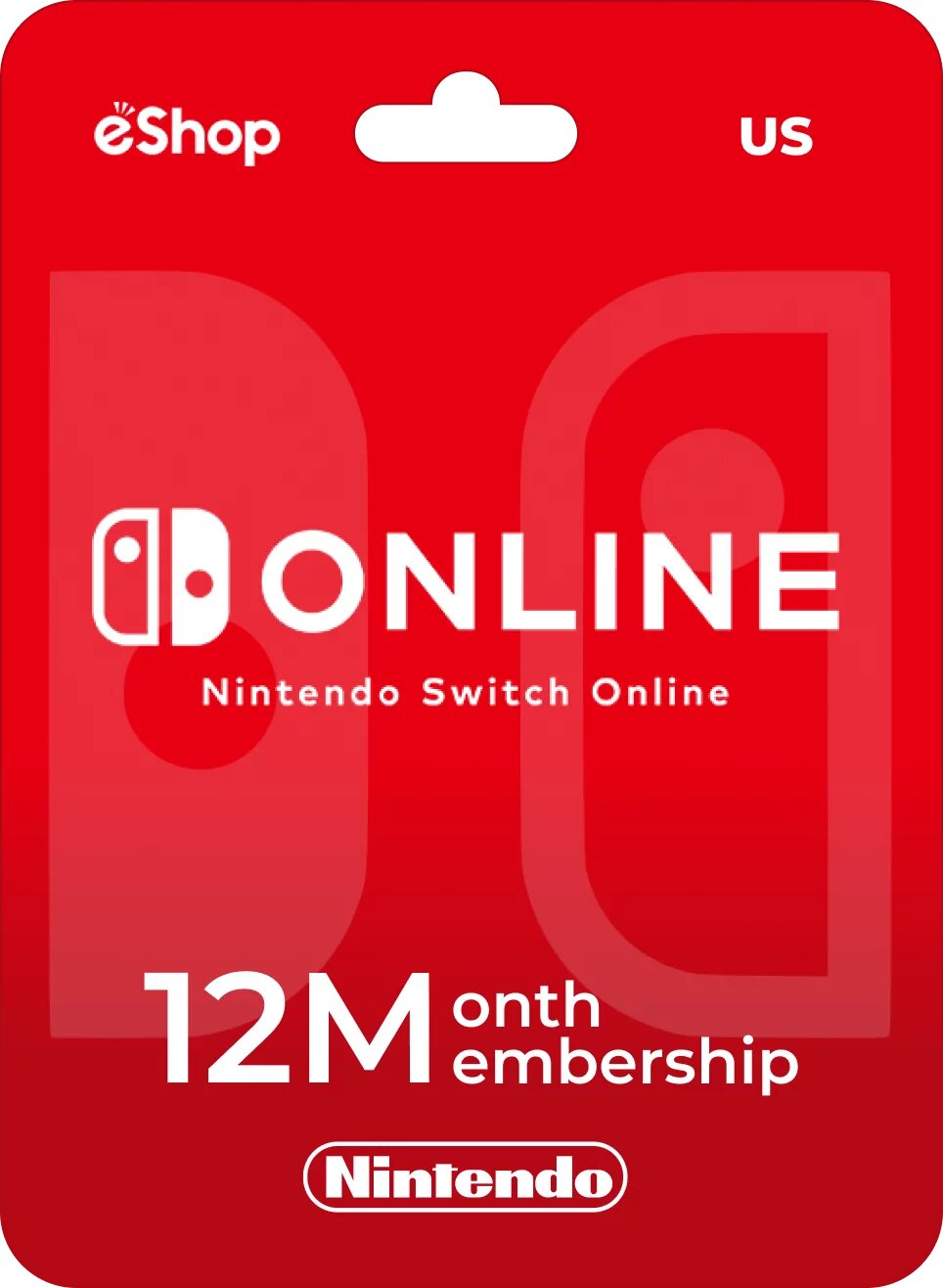 Подписка Nintendo Switch Online (12 месяцев, США)