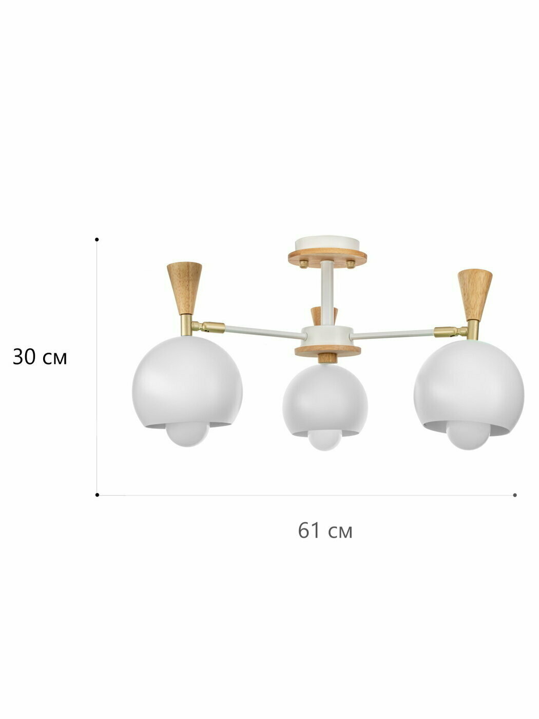Люстра потолочная Morilla L1161-3, 3 лампы, 6 м², цвет белый Lamplandia - фото №4