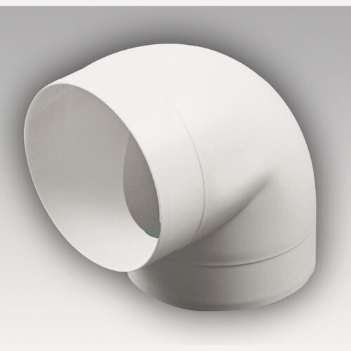 Изображение товара Отвод воздуховода ERA 16ККП, ПВХ, горизонтальный, 160мм, белый