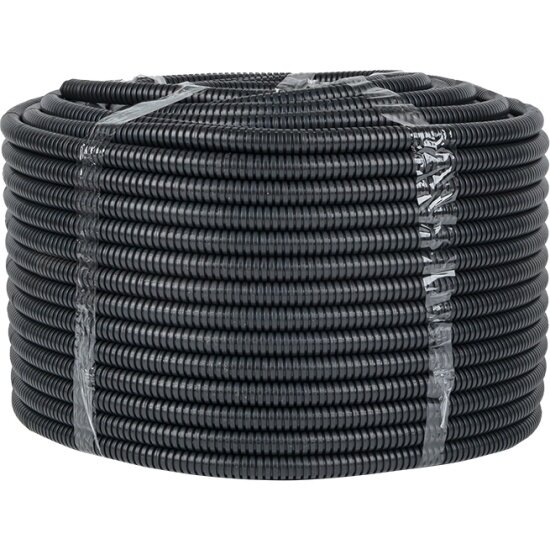 Труба гофрированная Ekf d16мм с протяжкой безгалоген. трудногорючая (FRHF) (уп.100м) Plast PROxima FRHF-16