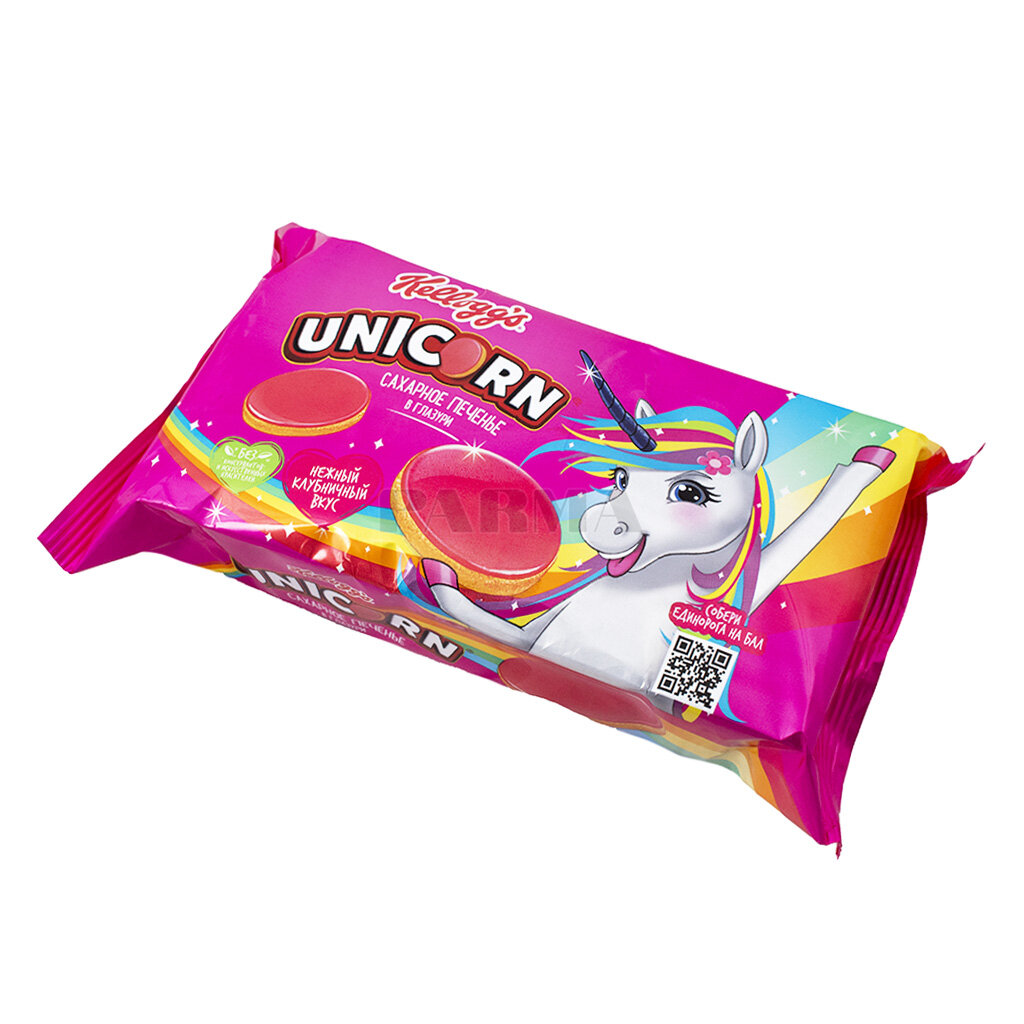 Печенье Kelloggs Unicorn Cахарное в глазури Клубника 105г - фото №7