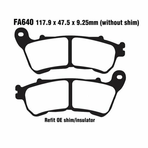 Тормозные колодки EBC FA640V