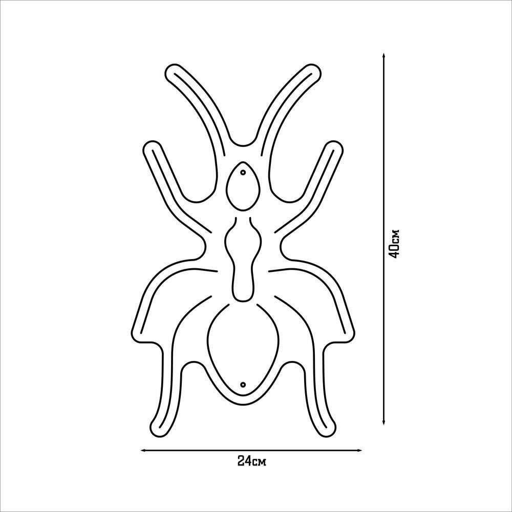 Неоновый ночник Муравей, 40х24 см - фотография № 3