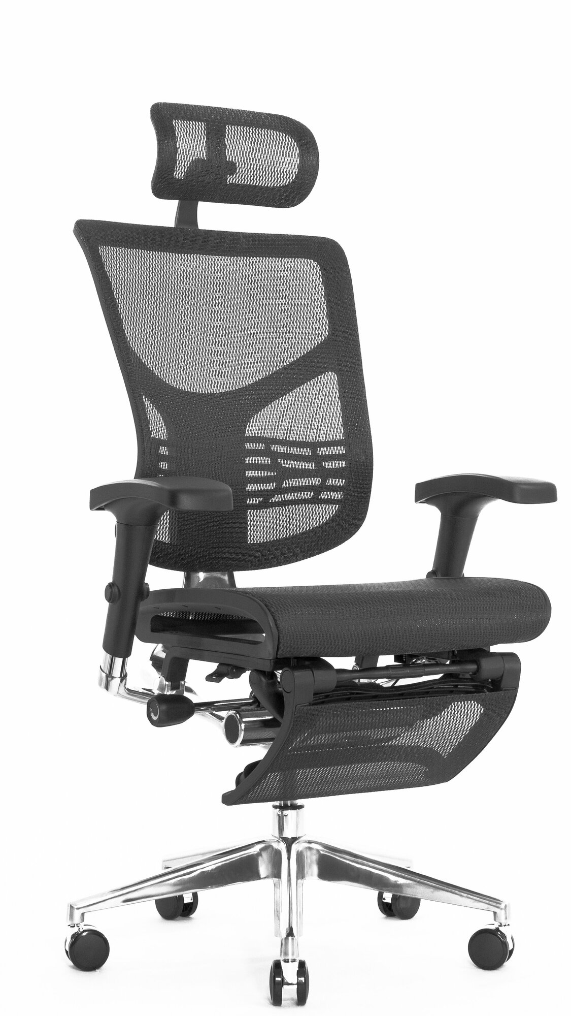 Эргономичное кресло Expert Star RSTM 01 (сетка черн/каркас черн с подножкой)