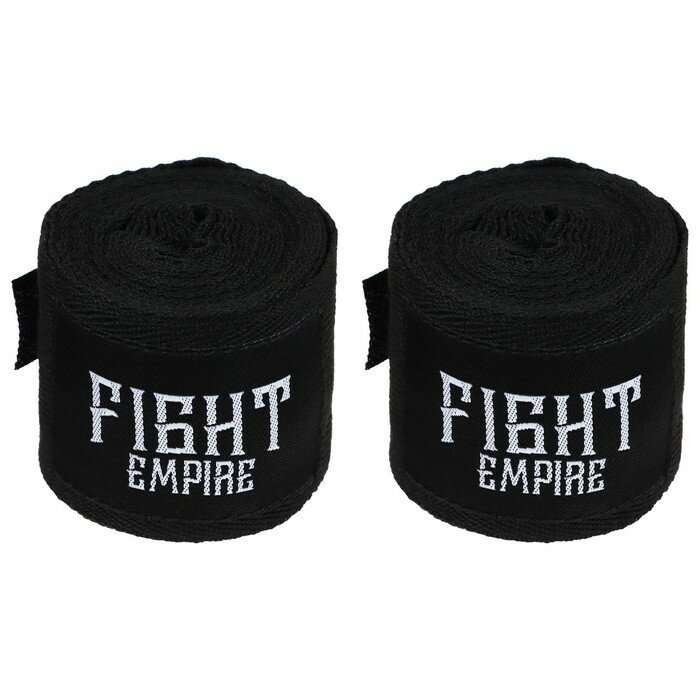 FIGHT EMPIRE Бинт боксёрский FIGHT EMPIRE 3 м, цвет чёрный