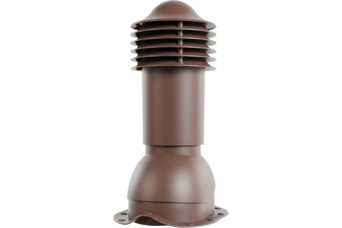 Труба вентиляционная Viotto, для металлочерепицы, d-110мм, h-550мм, утепленная, коричневый шоколад (RAL 8017) - фотография № 2