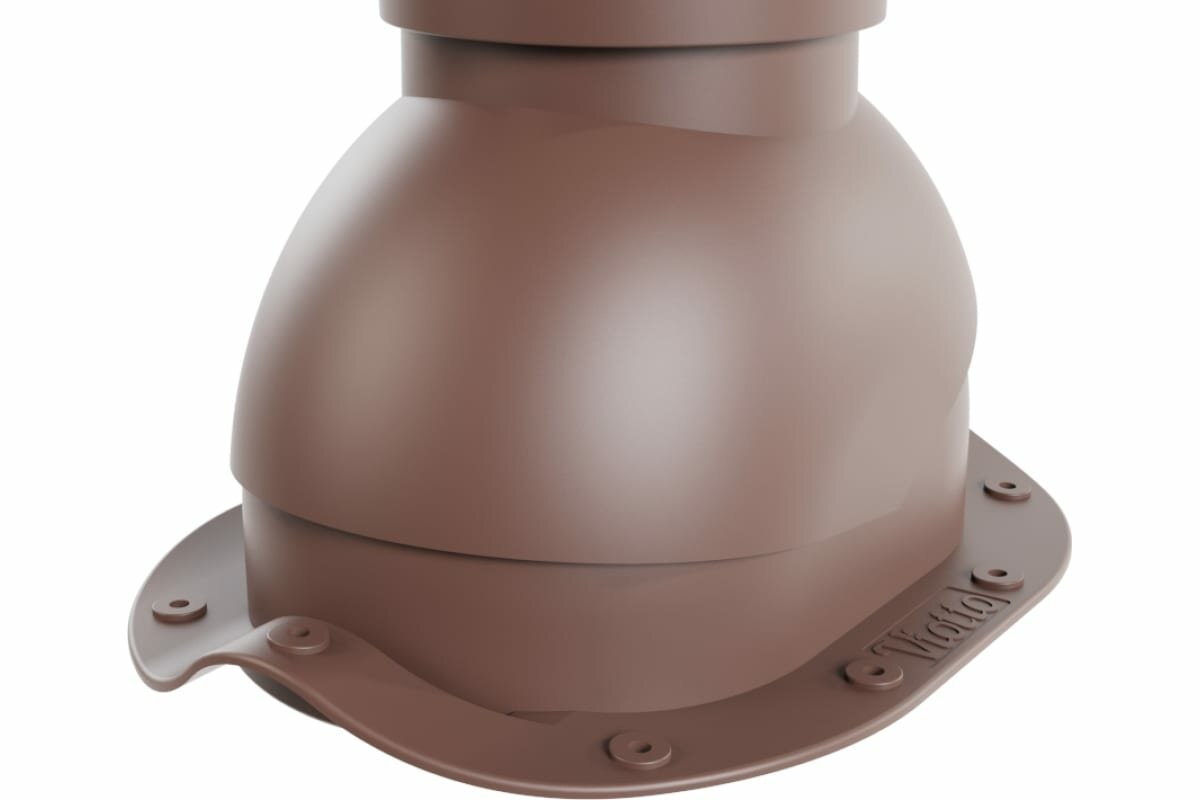 Труба вентиляционная Viotto, для металлочерепицы, d-110мм, h-550мм, утепленная, коричневый шоколад (RAL 8017) - фотография № 3