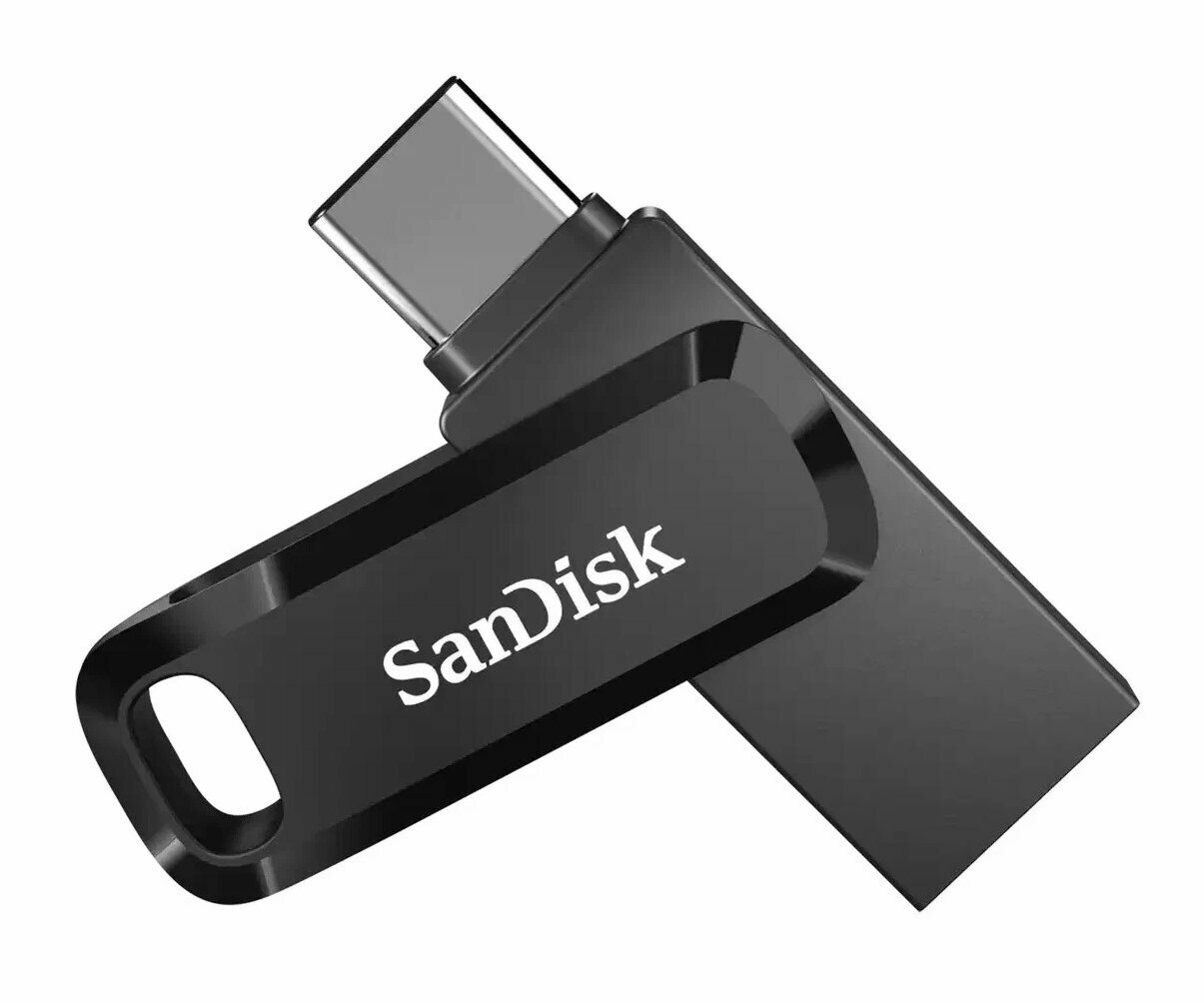 Флешка SanDisk Ultra Dual Drive Go USB Type-C 128 ГБ, черный SDDDC3-128G-G46