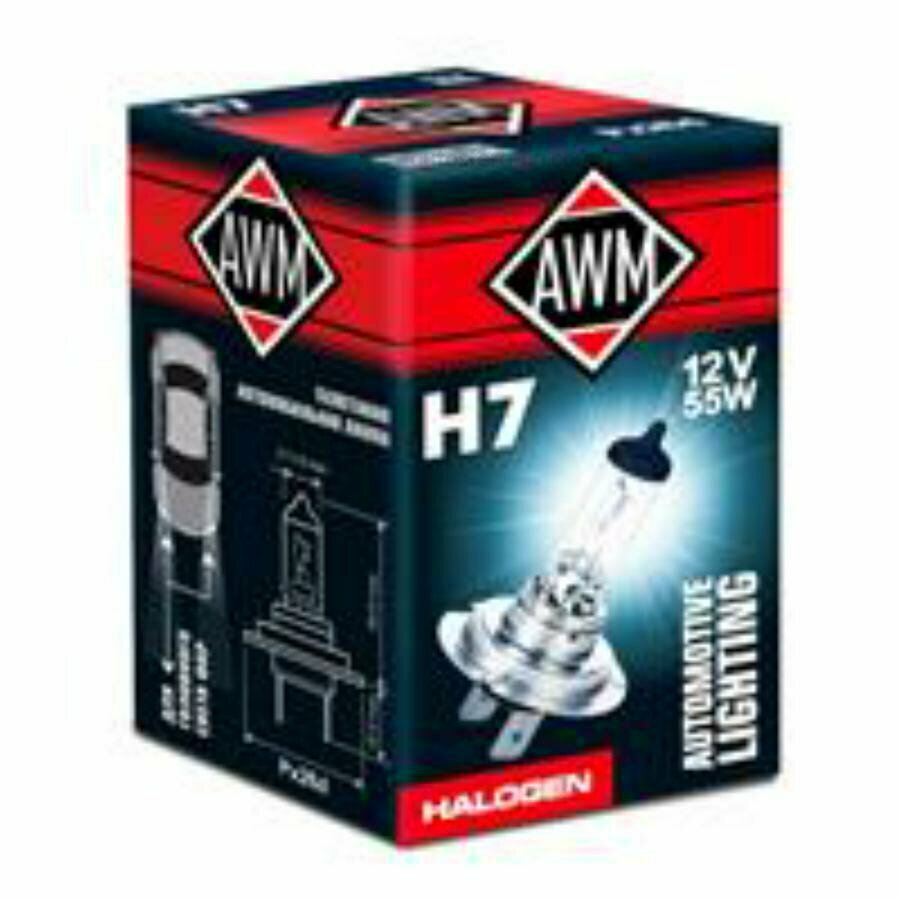 AWM 410300004 Лампа галогенная AWM H7 12V 55 W (PX26D)