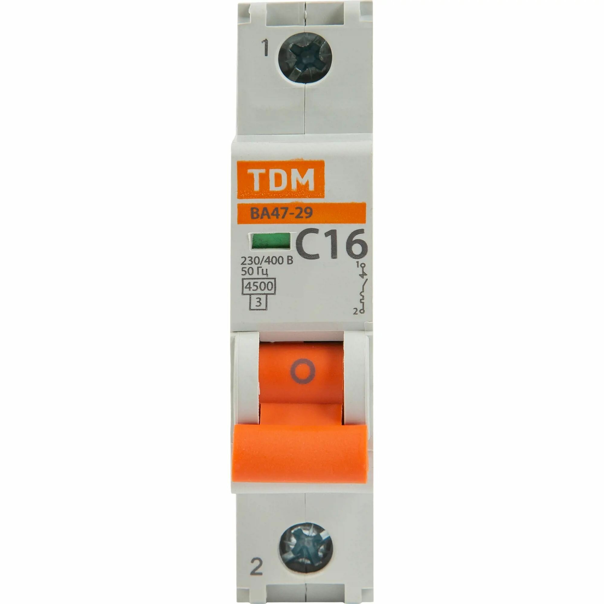 Автоматический выключатель TDM ELECTRIC ВА 47-29 (C) 4,5kA 16 А