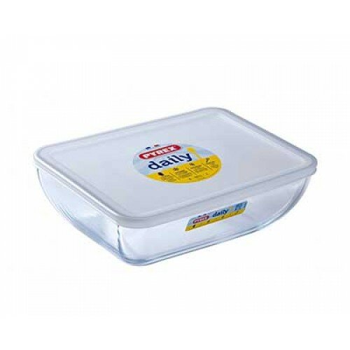 Форма для запекания PYREX Daily 25x20см прямоуг. с крышкой