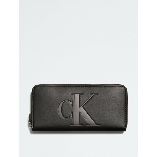 Кошелек CALVIN KLEIN, на молнии, 2 отделения для банкнот, отделение для монет, черный