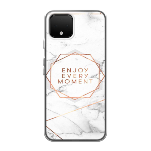 Силиконовый чехол на Google Pixel 4 / Гугл Пиксель 4 Enjoy every moment мрамор силиконовый чехол на google pixel 7 гугл пиксель 7 enjoy every moment мрамор