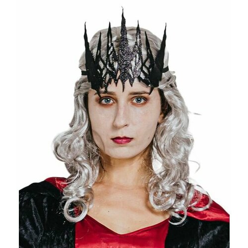 фото Черная корона королевы зла для костюма на хэллоуин lucida