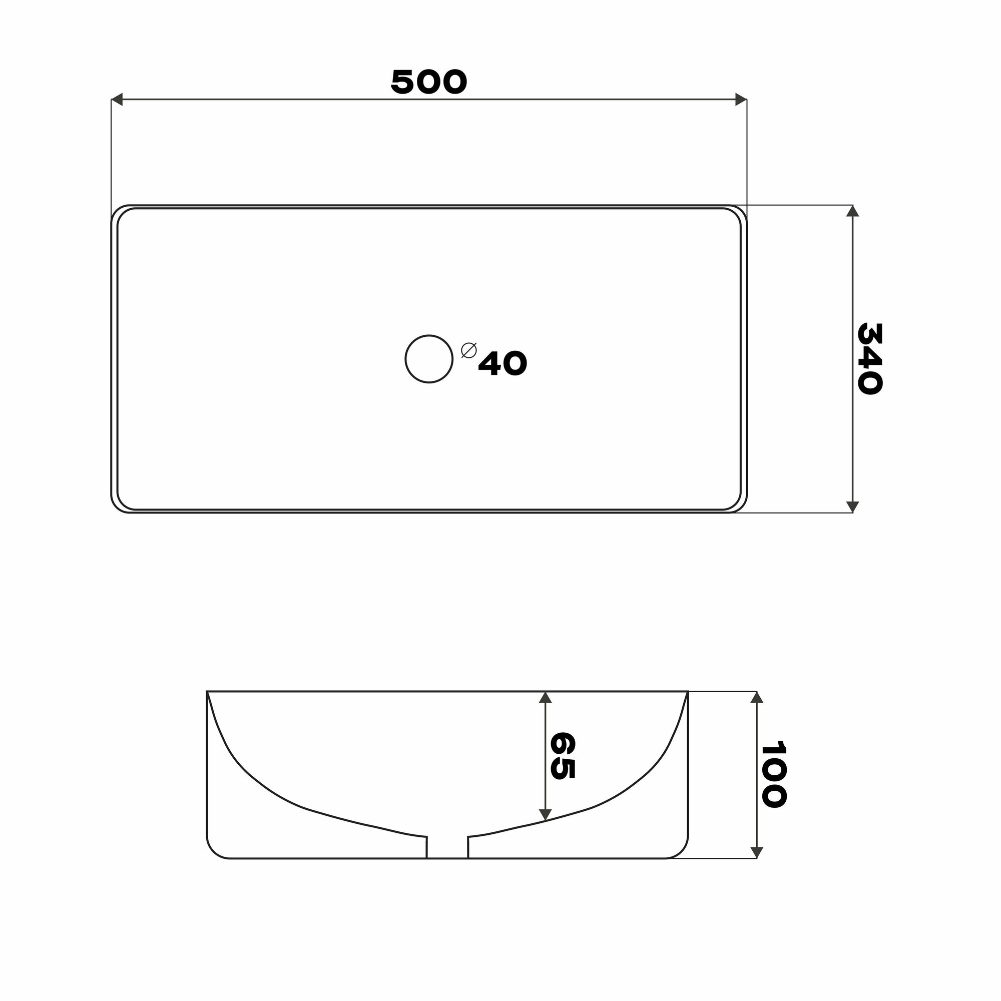 Раковина накладная для ванны Milleau K507 белая 50*34*10 см - фотография № 3