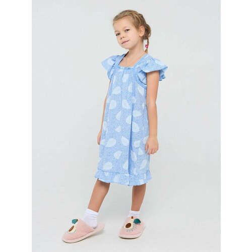 Сорочка Дети в цвете, размер 34-122, голубой сорочка дети в цвете размер 34 122 белый голубой