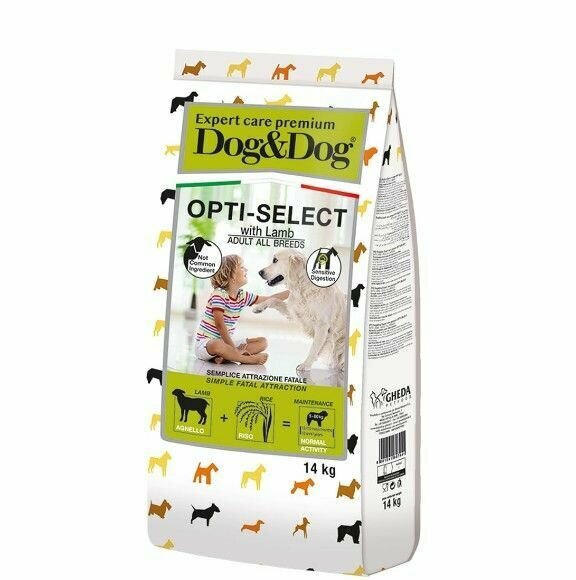 Dog&Dog Opti-Select Сухой корм для взрослых собак, с ягненком