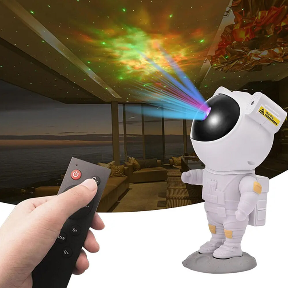 Детский светильник ночник-проектор для сна Космонавт 23,5 см работает от USB кабеля, BS4111 - фотография № 1