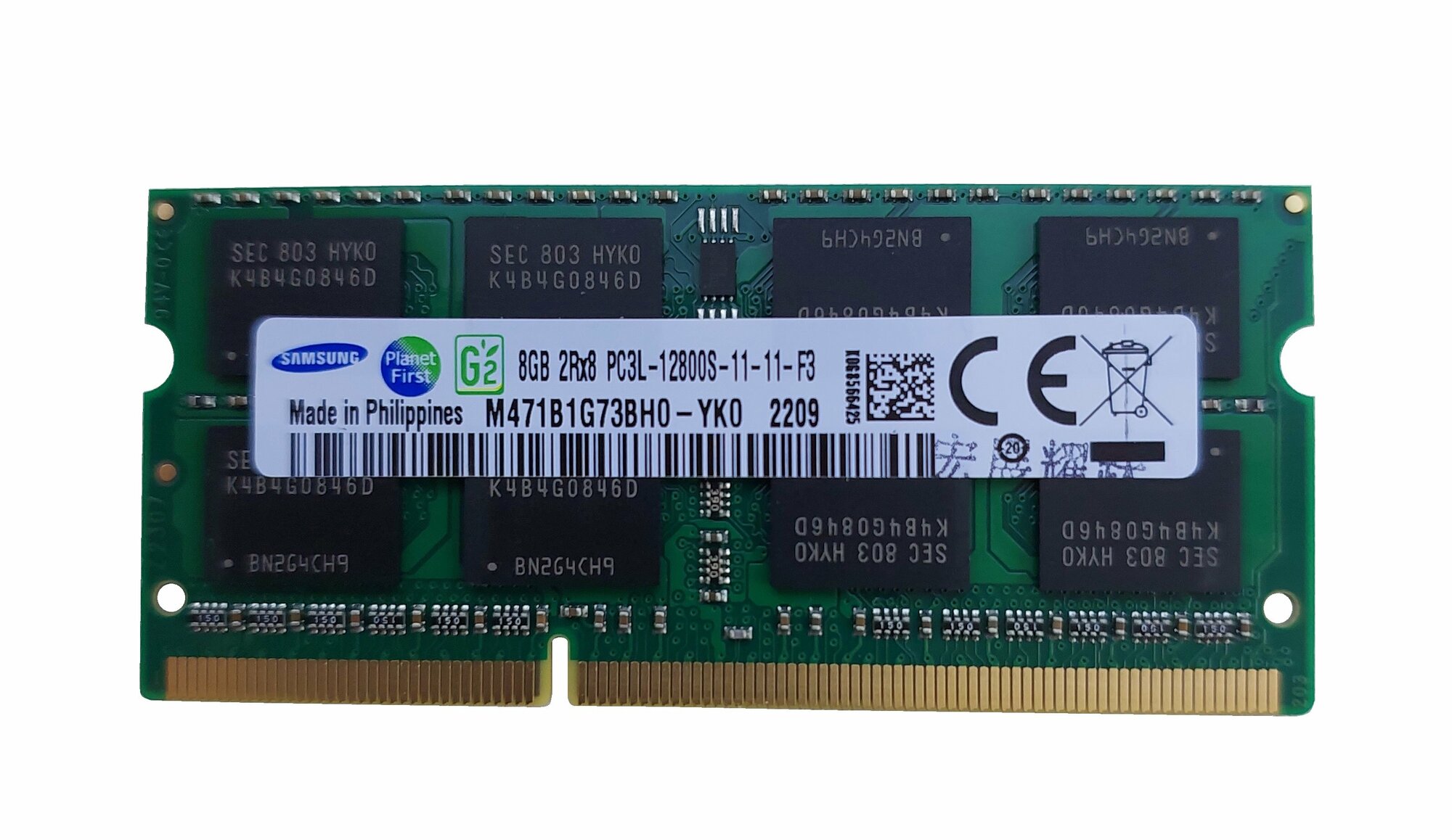 Оперативная память Samsung 8 ГБ PC3L (DDR3L) 1600 МГц SODIMM 1,35v