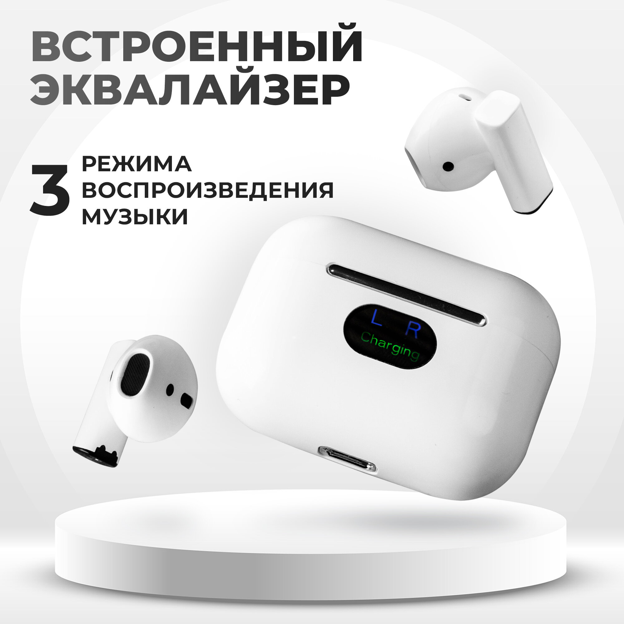 Беспроводные наушники мини Bluetooth с микрофоном, сенсорное управление, индикатор заряда, WALKER, WTS-53, гарнитура TWS для телефона Android, белые