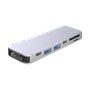 USB-концентратор  Deppa USB Type-C 7 в 1 (73122), разъемов: 3